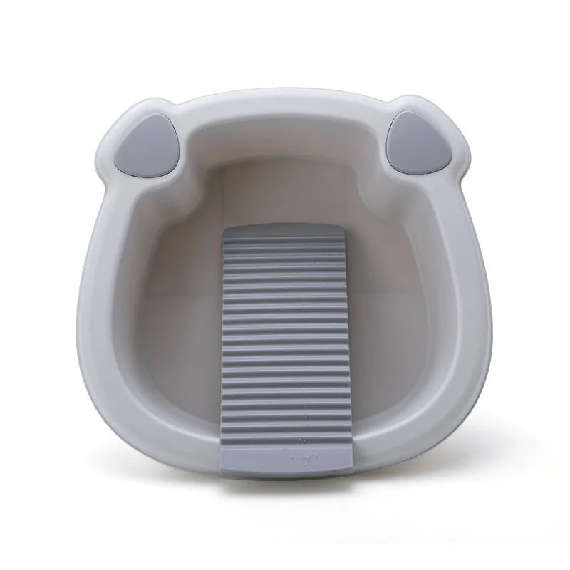 Tykkere plastik integreret vaskebræt kompakt vaskeskål