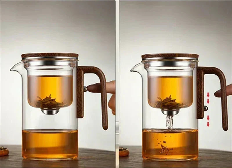 Elegant tekanna i glas med separat filtrering - TeFusion