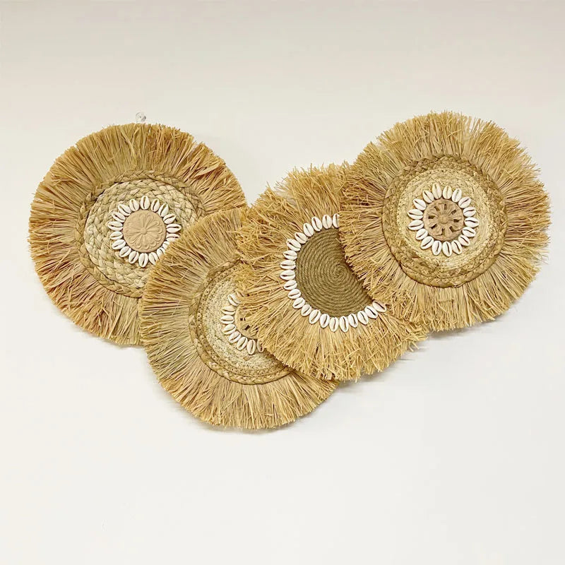 Boho Väggdekoration i Raffia – Äkta och Stämningsfull