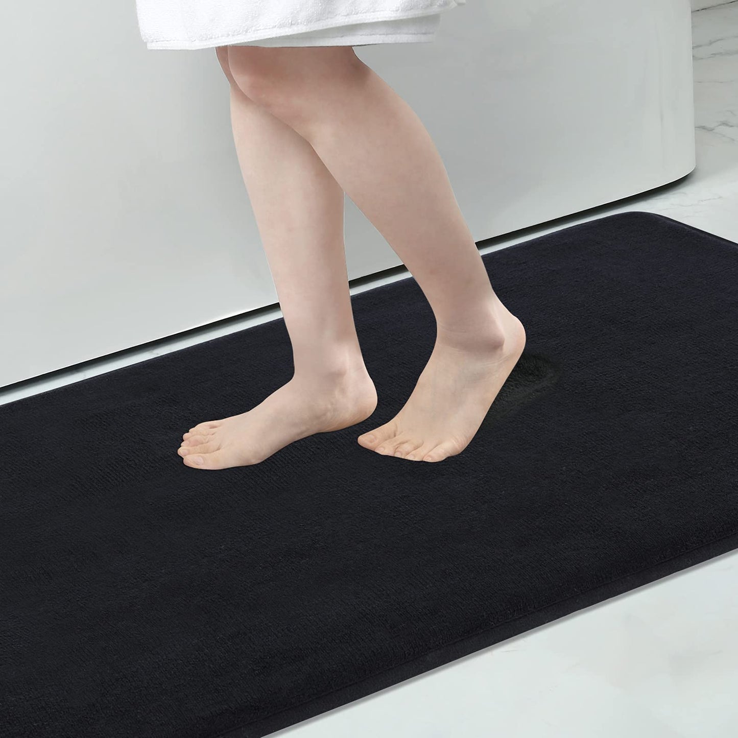 Hurtig absorberende skridsikker memory foam badevæmatte