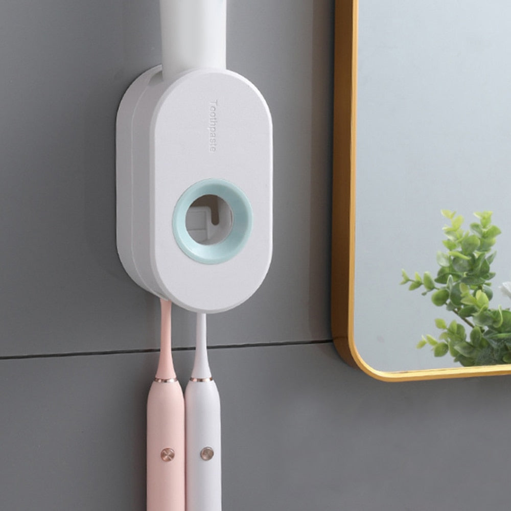 Elegant Väggmonterad Tandkrämshållare och Dispenser