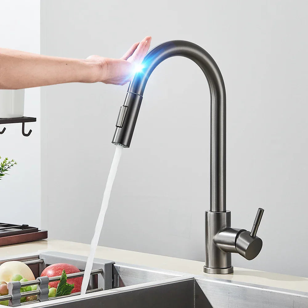Berøringsfølsom Køkkenarmatur med Retractable Tud