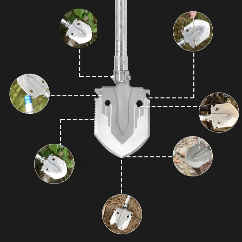 Multifunktionell utomhus camping spade