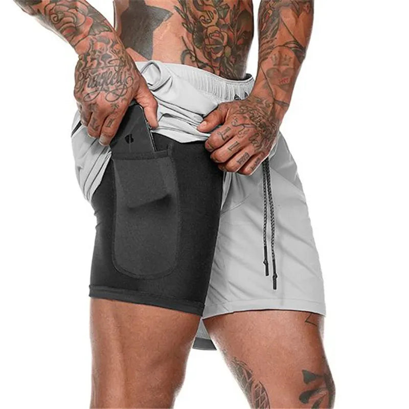 Snabbtorkande Träningsshorts med Telefonficka och Komfort