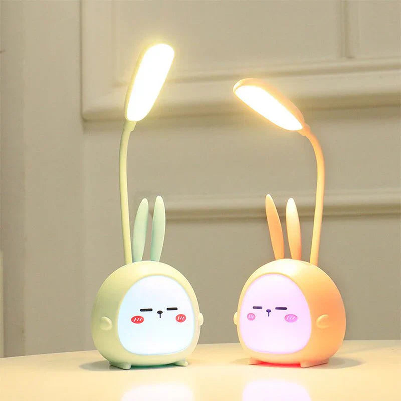 Kaninlampa för Barn med Lugnande LED-ljus och USB-laddning