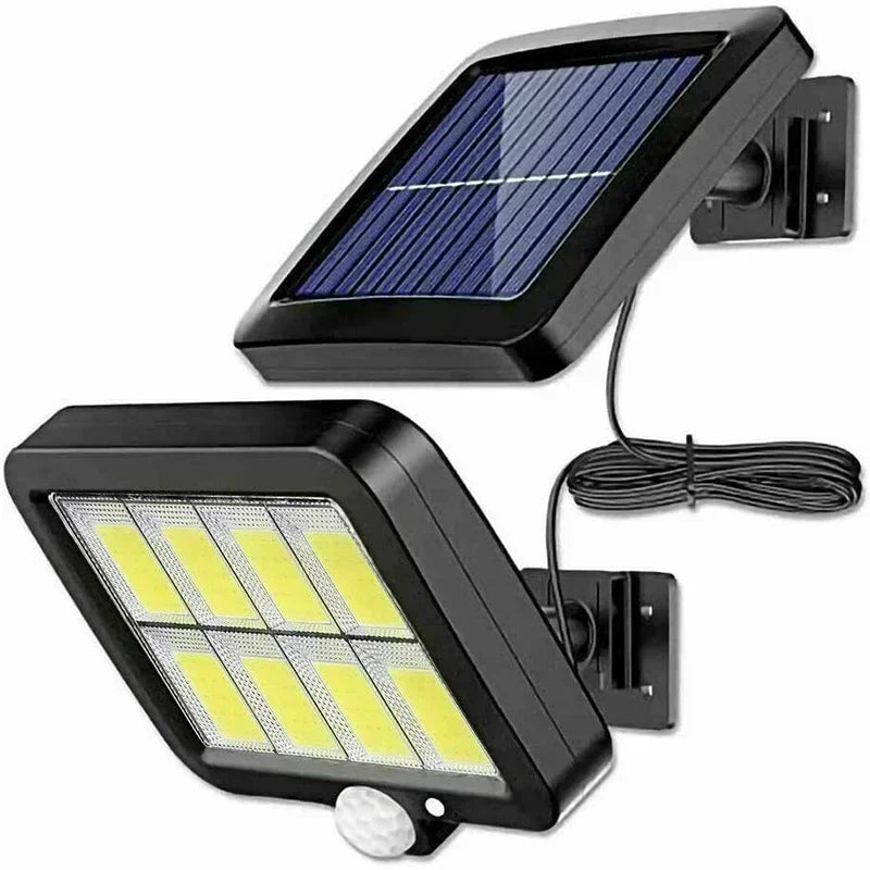 100 COB LED Solarlampe med bevægelsessensor og 3 indstillinger - IP65