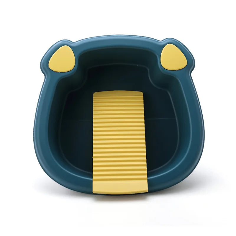 Tykkere plastik integreret vaskebræt kompakt vaskeskål