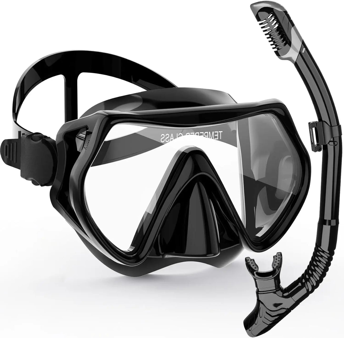 Professionelt snorkelset med panoramisk visning til voksne
