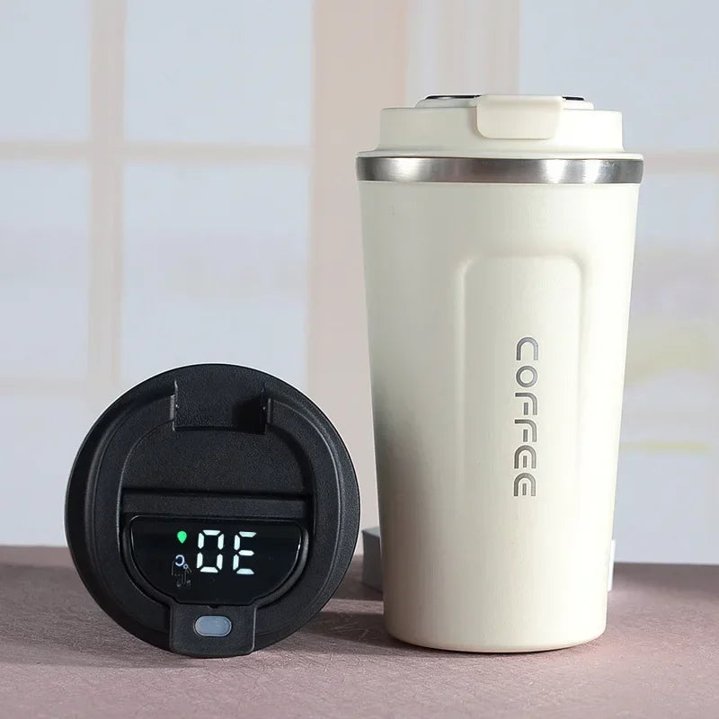 Smart Termokop i Rustfrit Stål med Temperaturdisplay – ChillGuard