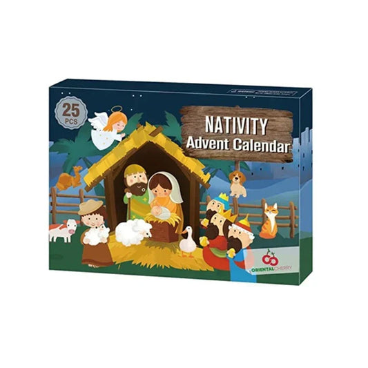 Adventskalender med 24 hartsminiatyrer till krubban