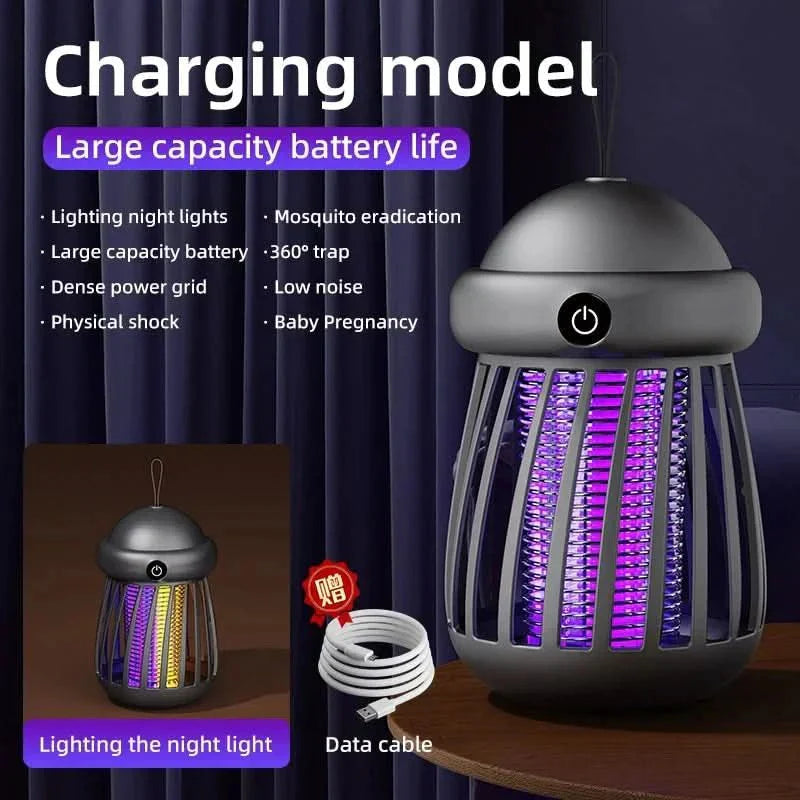 Myggfälla med UV-lampa och 3000V elchock