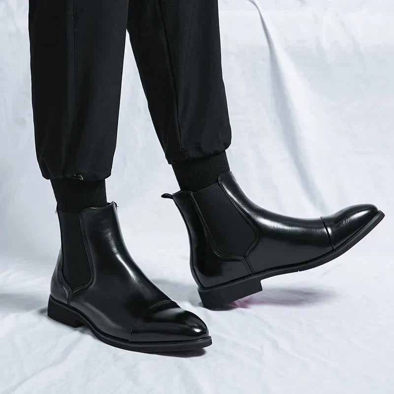 Herrens Chelsea Stiefel aus feinem Leder