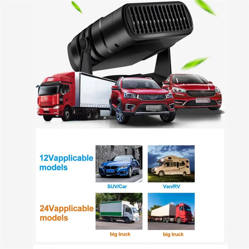 Mobil Bilvarmer 12-24V - Hurtig Opvarmning & Køling
