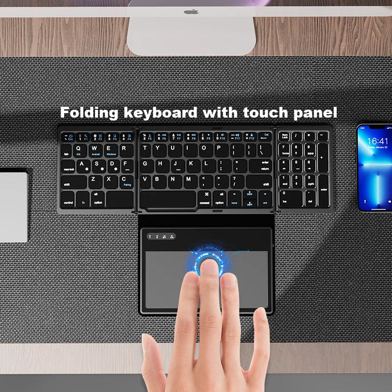 Folding Mini Trådløst Touchpad Tastatur