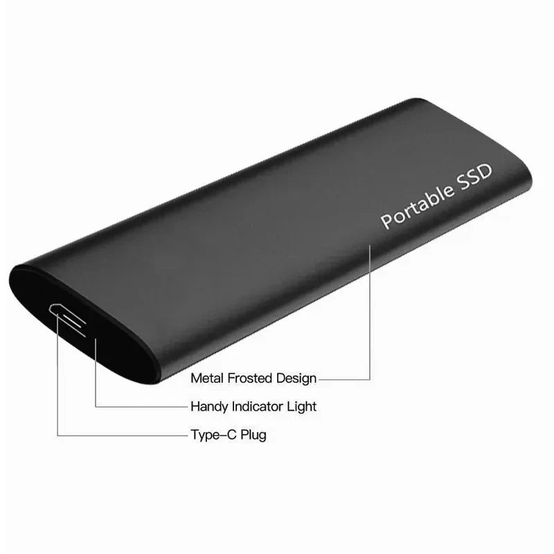 Bærbar Ekstern SSD - Lynhurtig USB 3.1 Type-C, 4TB