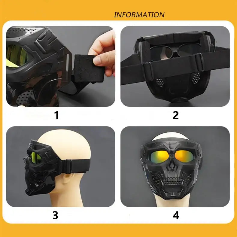 Skull Horror Off-Road Motorcykelmask
