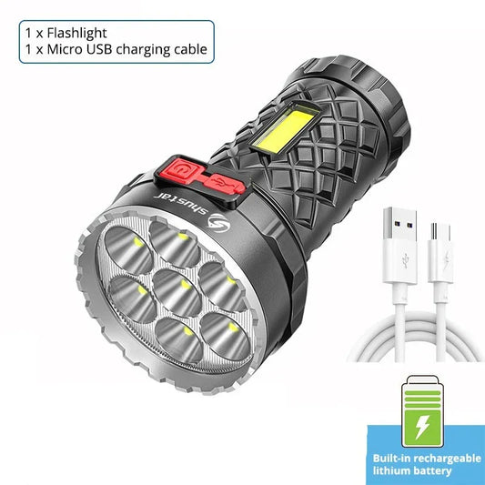 Uppladdningsbar LED-ficklampa med hög prestanda