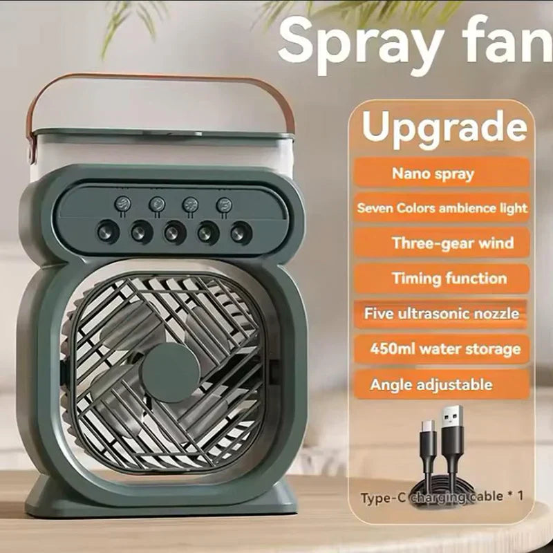 3i1 Air Cooler LED Natlampe Luftfugter Blæser