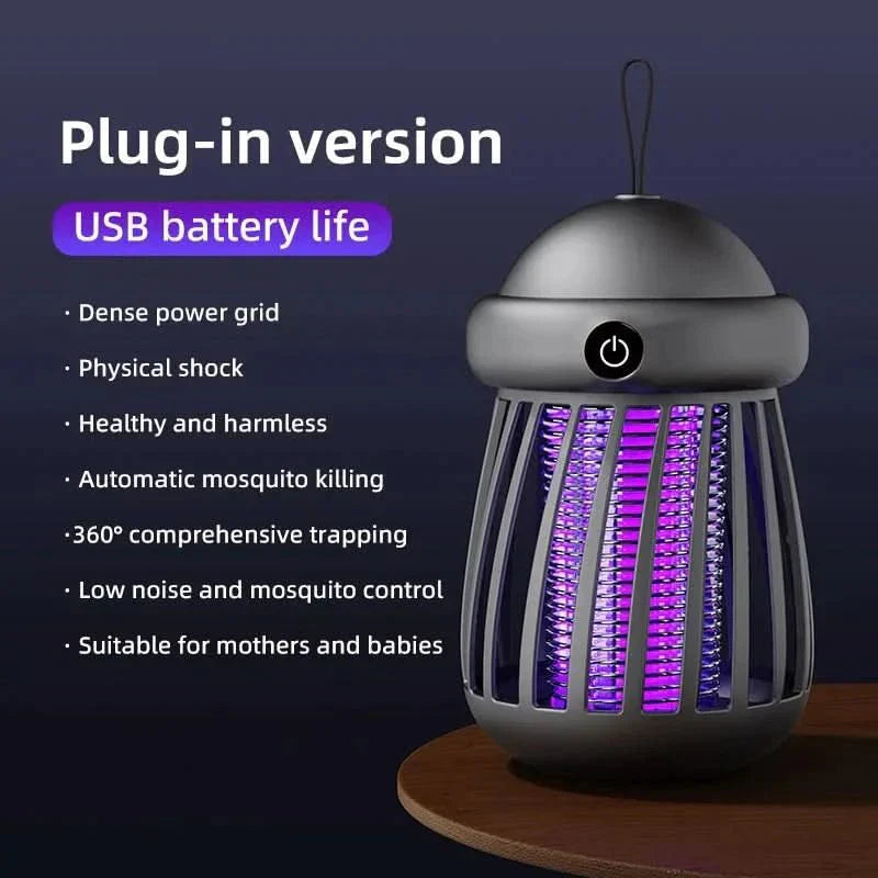 Myggfälla med UV-lampa och 3000V elchock