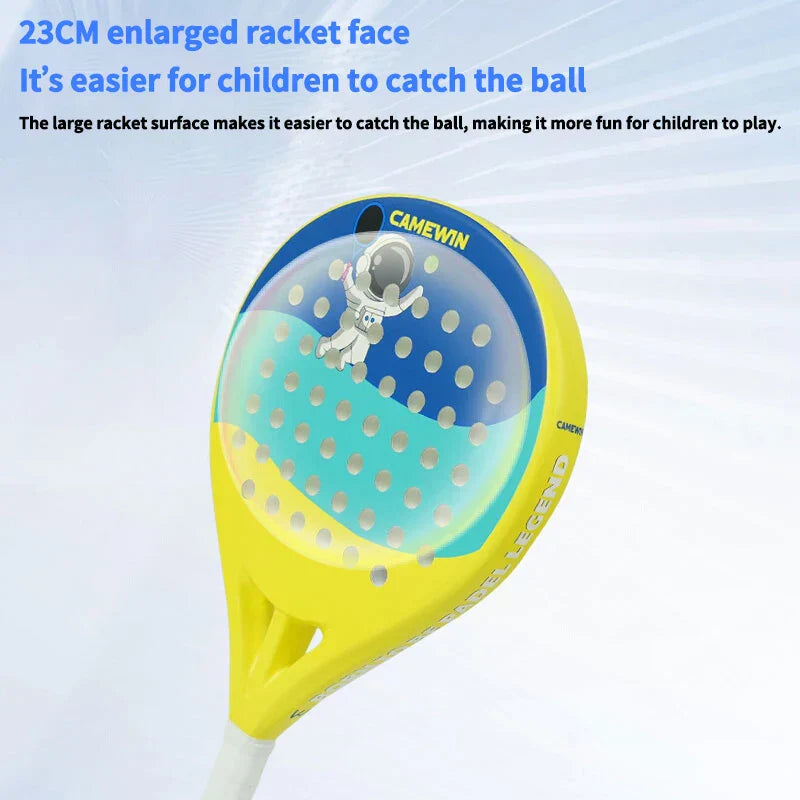 Junior Padel- och Tennisracket, 50% Kolfiber, 50% Glasfiber, lättvikt