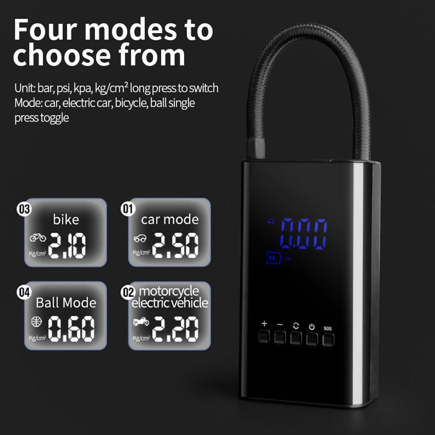 Mini LED Display Vej Buddy Luftkompressor
