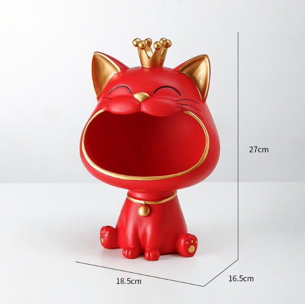 Förvaringslåda med Fortune Kitty-staty för hemmet