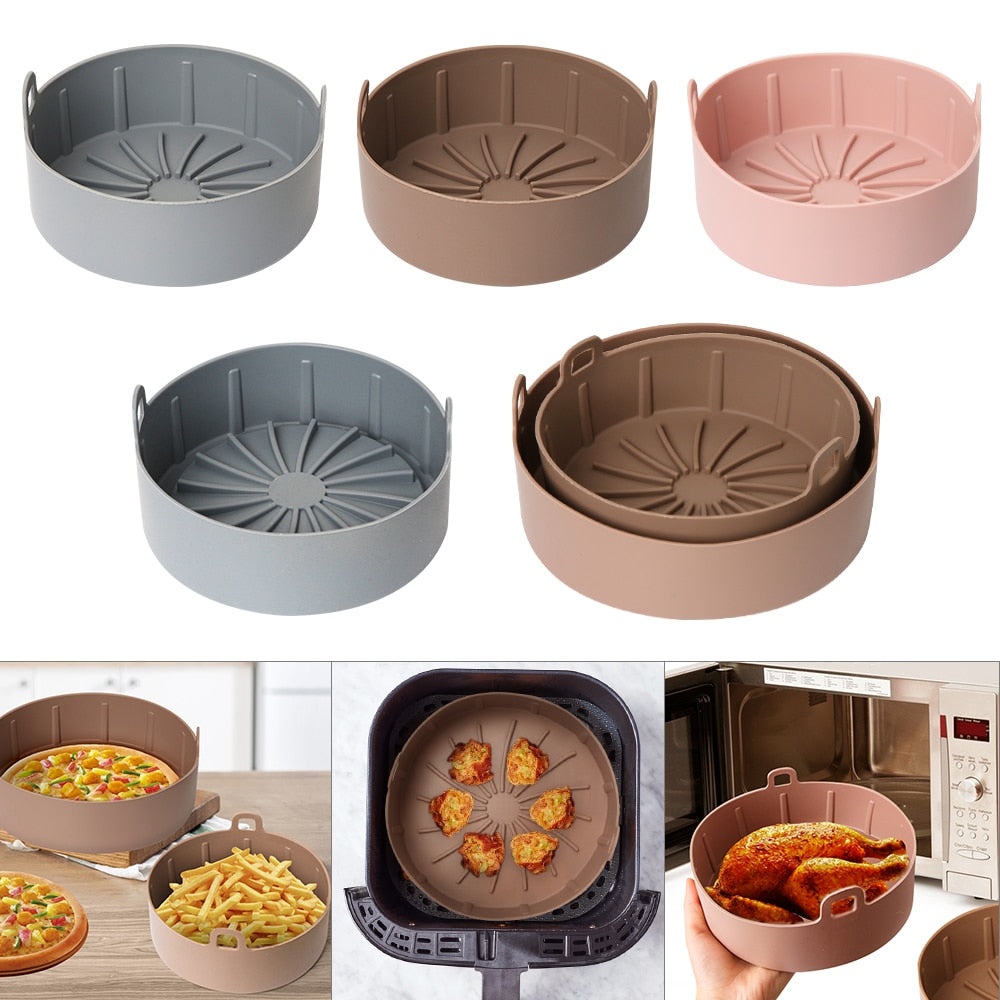 Nonstick genanvendelig air fryer kurv