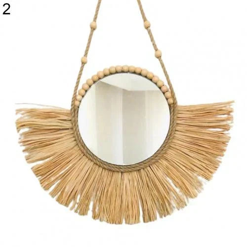 Boho Väggdekoration i Raffia – Äkta och Stämningsfull