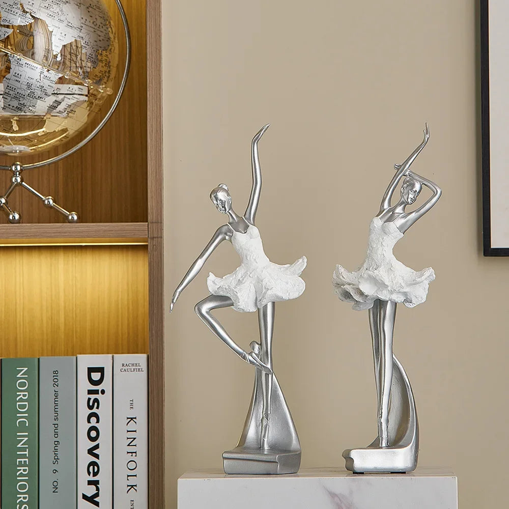 Dekorativ ballerinafigur för skrivbord och hemmiljöer