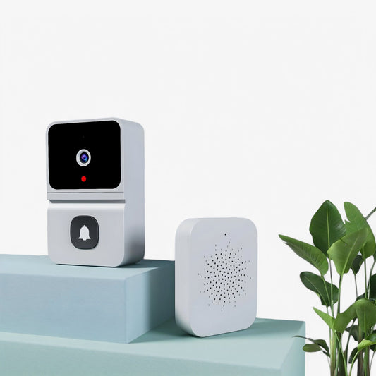 Slim WiFi-videodörrklocka med tvåvägs intercom och mörkerseende – Trådlös säkerhet med smartphone-anslutning