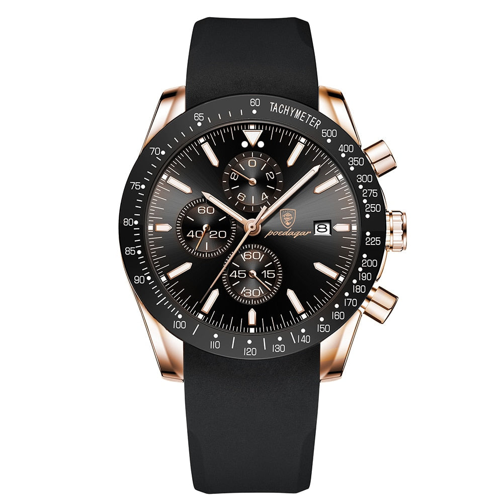 Elegant Chronograph Armbåndsur med Dato & Stilfuldt Design