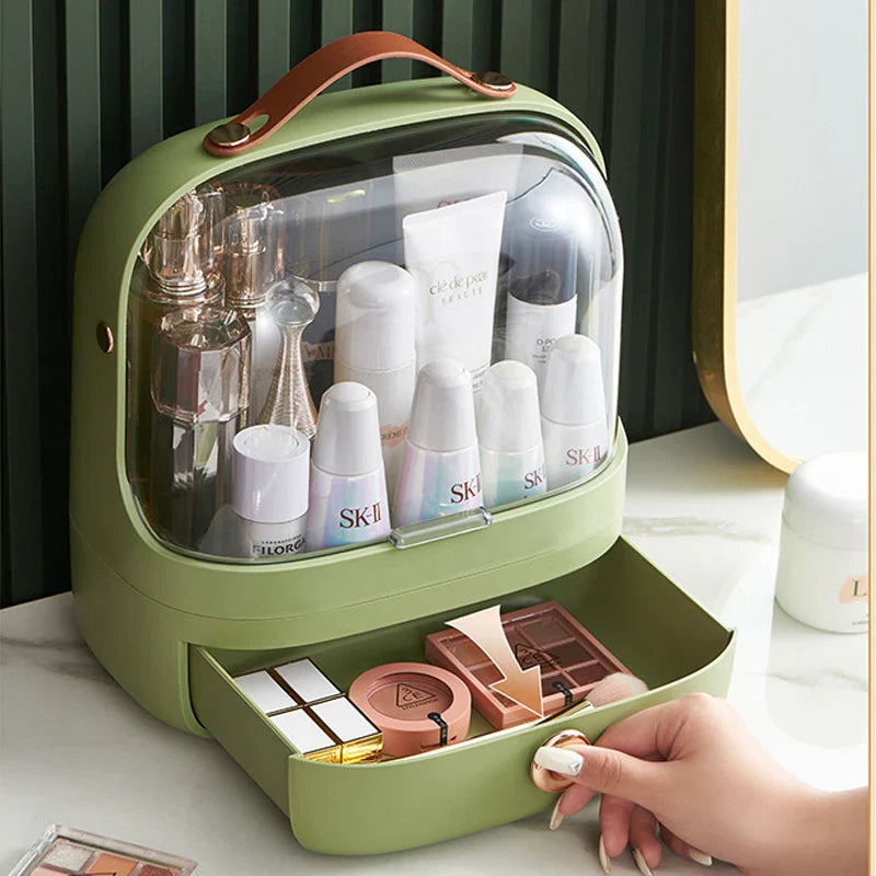 Vandtæt Makeup Organizer med Flere Rum - Stilfuld Opbevaring