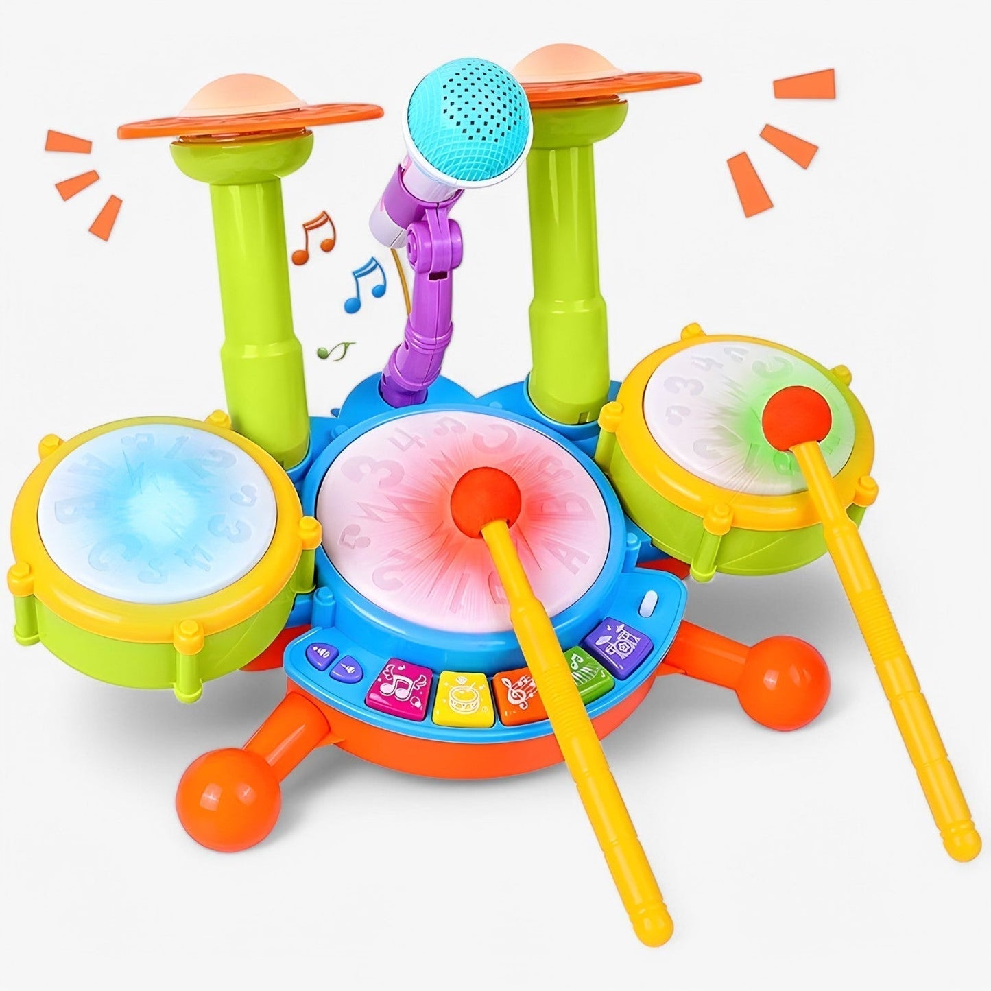 Interaktivt Trommesæt med Mikrofon til Børn – BeatMaster Junior