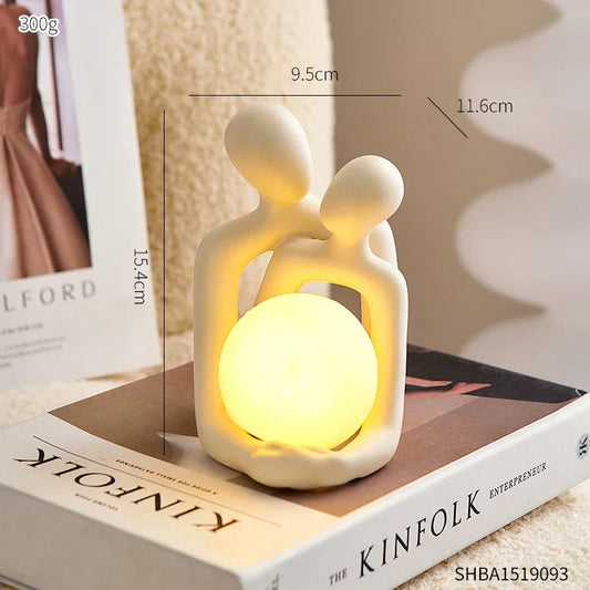Nattelys til par med evig bånd - Dekorativ lampe