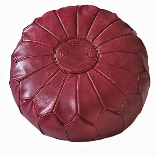 Elegant läderpuff – stil och komfort i ett