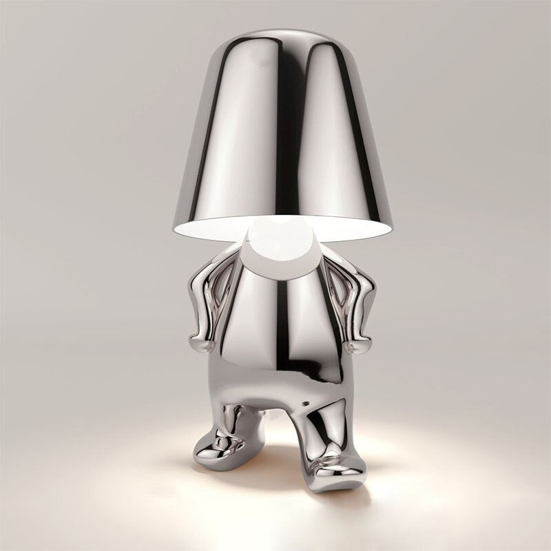 Stilren guldpläterad LED-bordslampa med touchkontroll