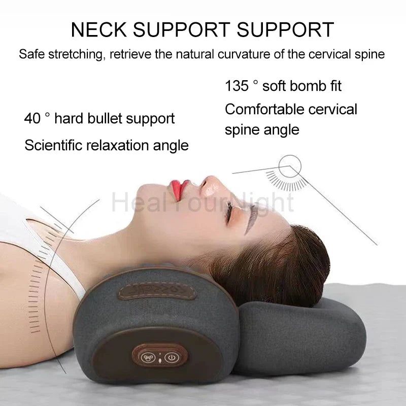 Vibrationsmassagekudde med varmkompression