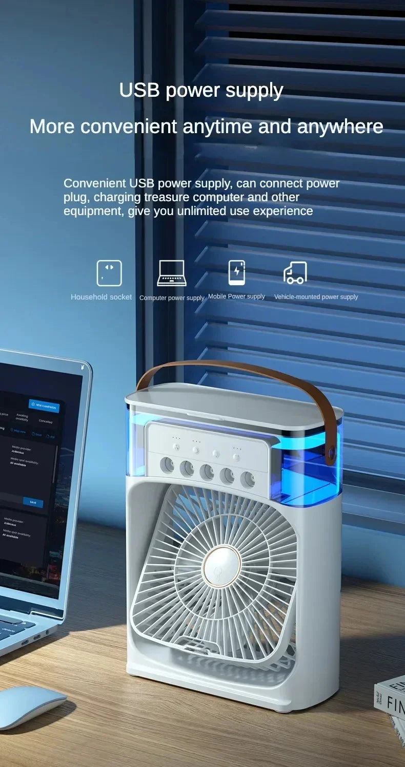 Luftbefeugter Ventilator til Desktop med AirMist Pro Funktion