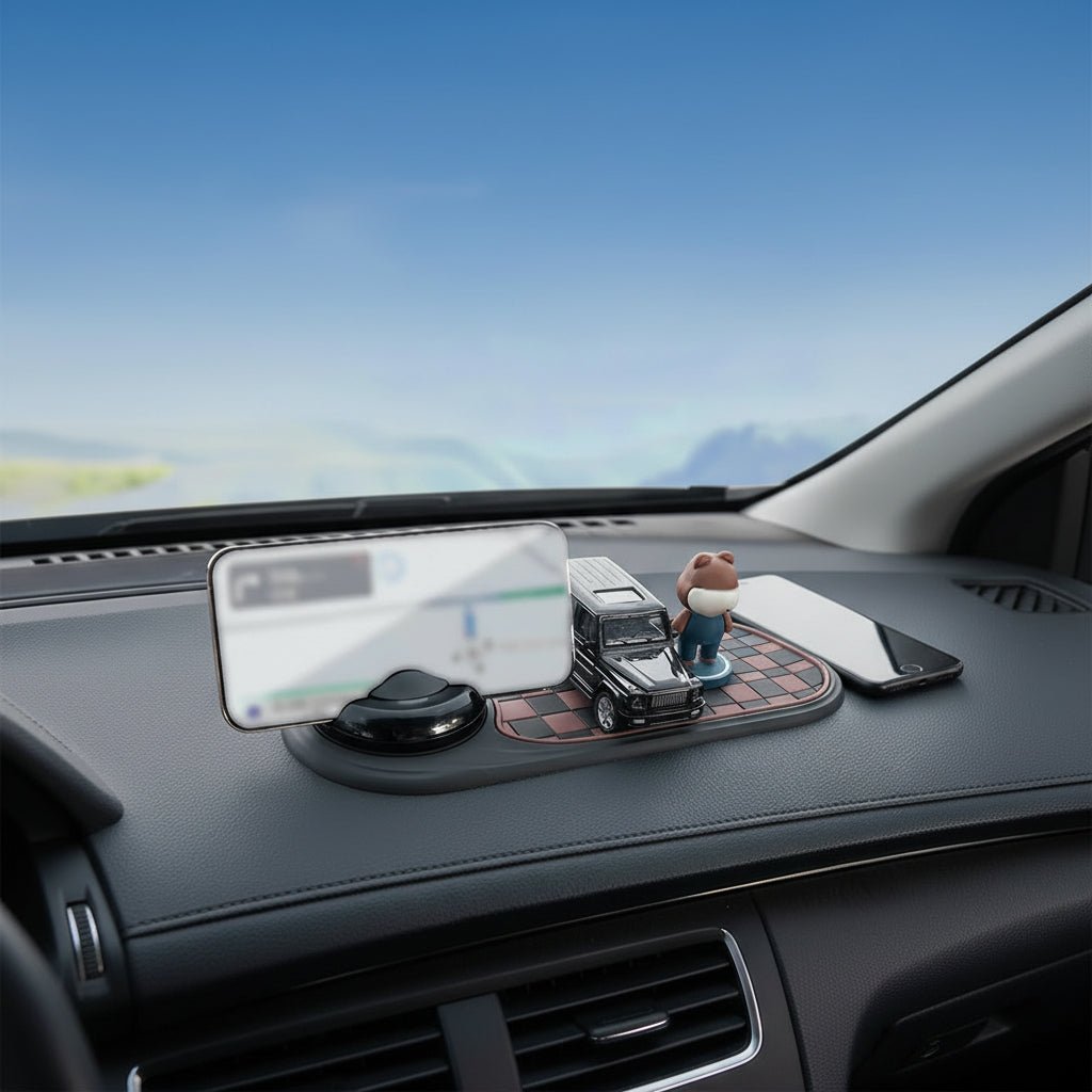 Universal Anti-Slip Dashboard Mat med 360° Telefonholder