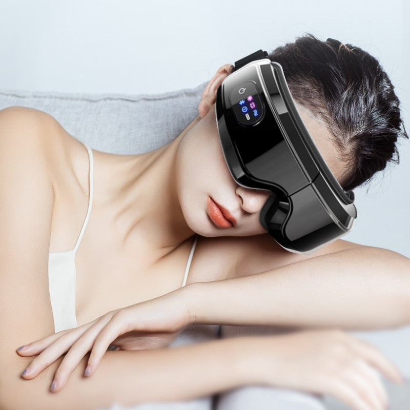 6D Øjenmassage Maske med Varme - Afslapning og Velvære
