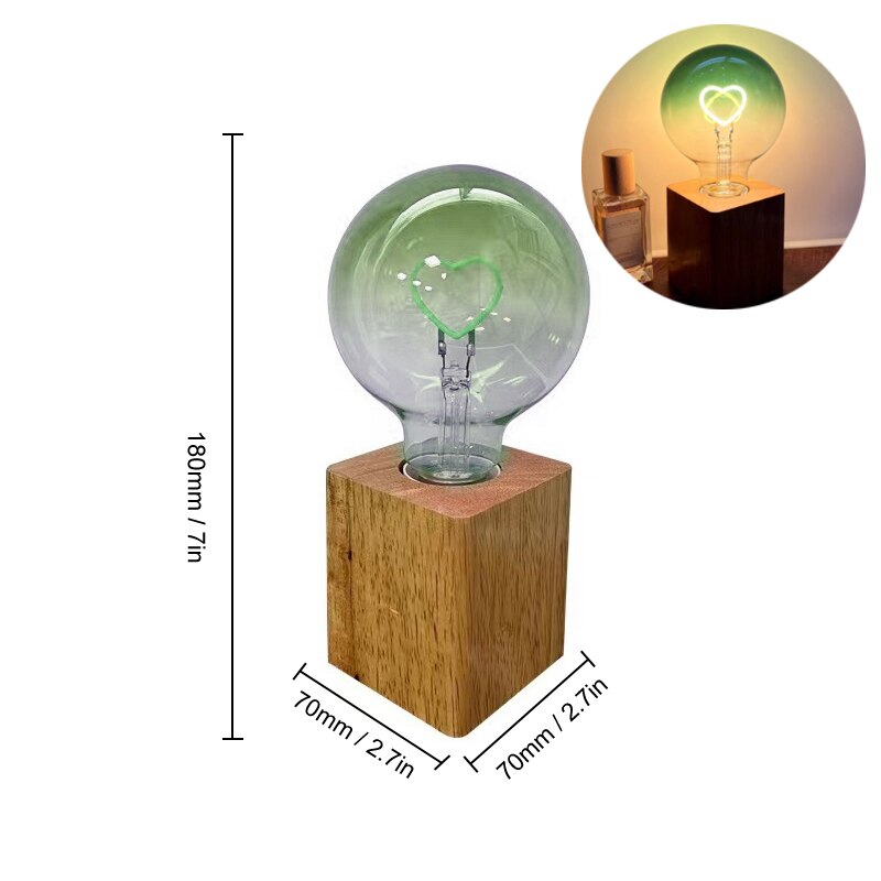 LED Atmosfærelampe med Hjerteform – Evig Kærlighed