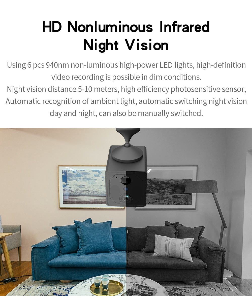 Trådløs Lang Standby Fjernbetjening Motion Master Mini Kamera