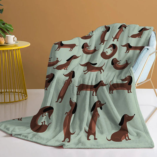 Fleecefilt med DoxiDream-motiv för Soffa och Säng – Mjuk Fleece