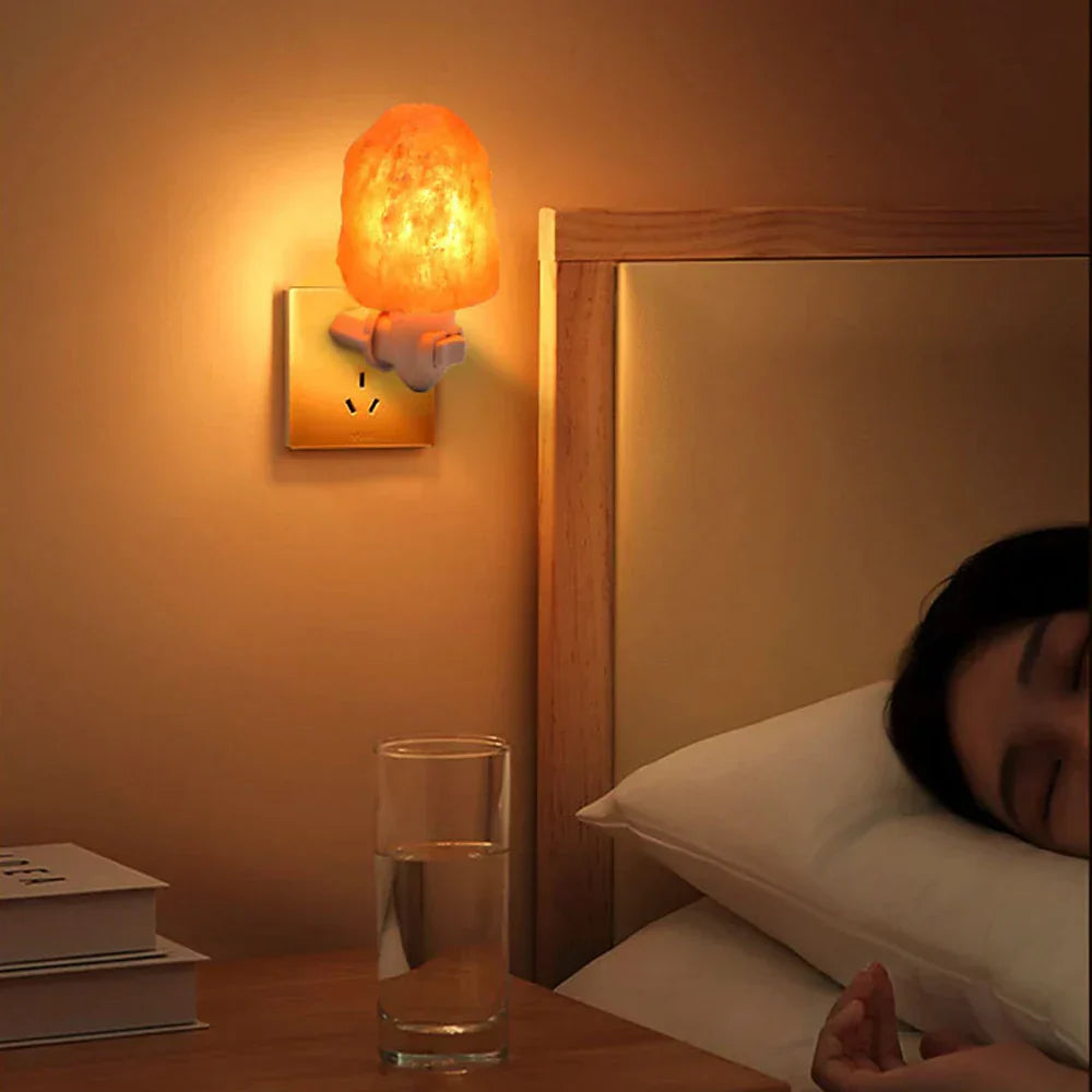 LED Naturlampe med Himalaya-Salt, Luftrenser og Varmefunktion