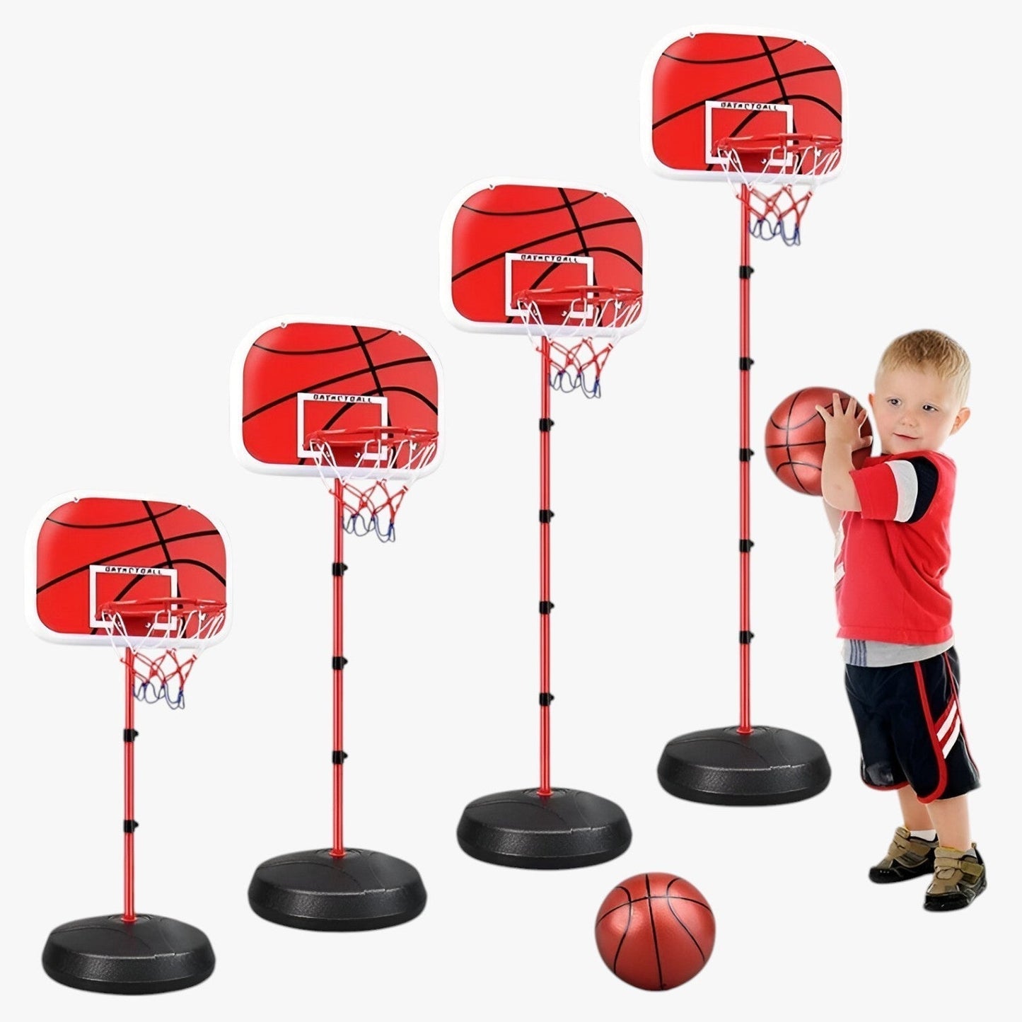 Justerbar Basketballkurv til Børn – Leg Indendørs og Udendørs