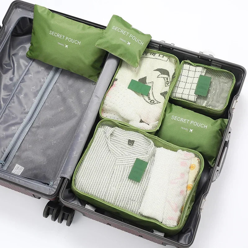 Reseorganiseringsset – 6 delar | Vattenavvisande & Platsbesparande | Oxfordtyg
