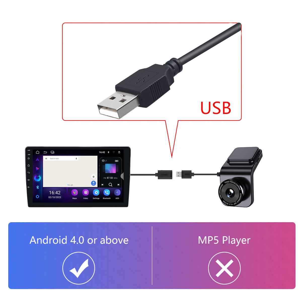 Drive Assist Nattseende Vidvinkel Dash Cam