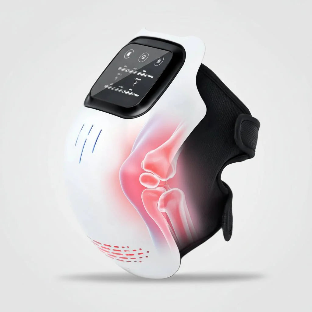 Flexibel Ledmassageapparat med Vibration, Värme och Ljusterapi