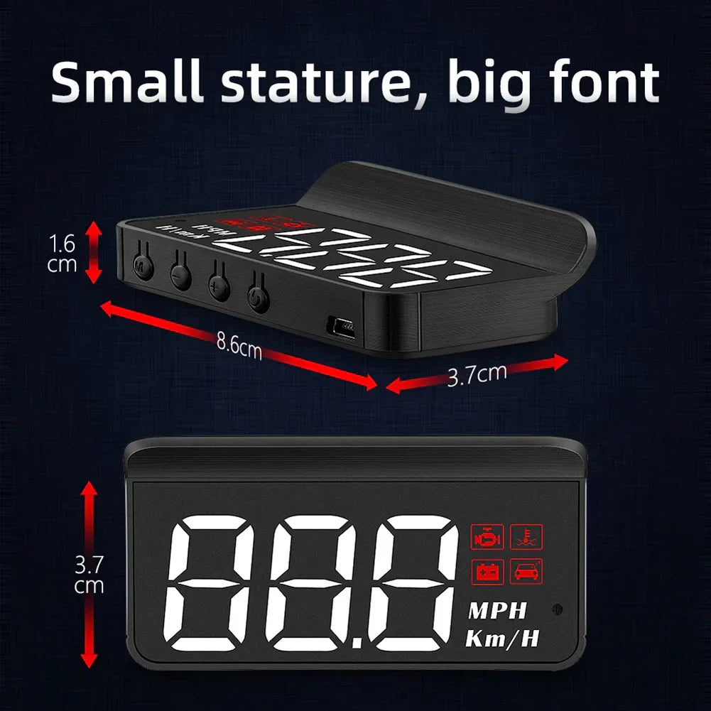 Digital HUD System Forrude Bil Speedometer