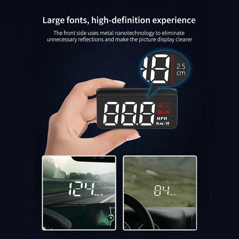 Digital HUD System Forrude Bil Speedometer